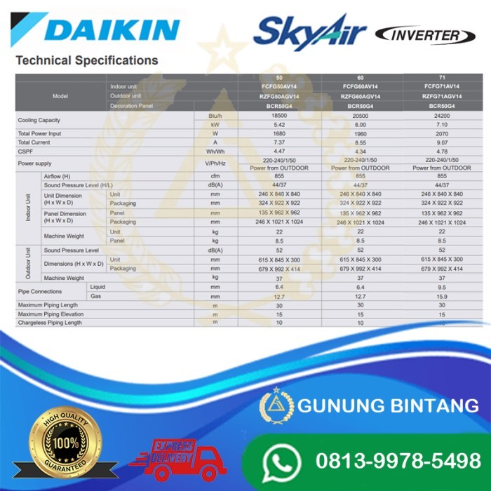 DAIKIN FCFG50AV14d